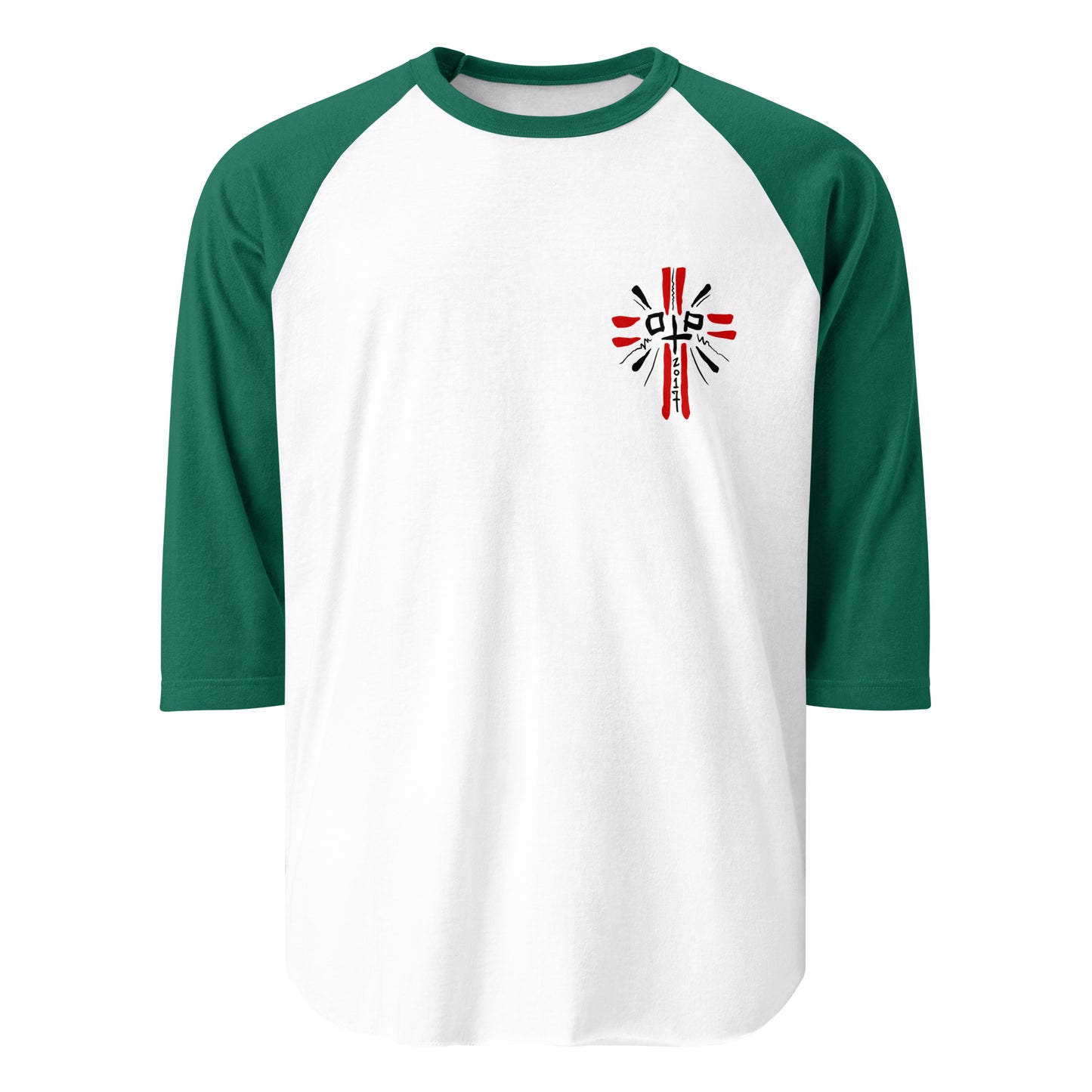 3/4 sleeve raglan shirt